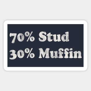 Stud Muffin Worn Sticker